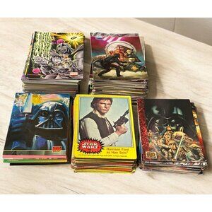 Vintage 1977 Topps Star Wars & 1993 Star Wars Galaxy Card Lot - 200+ Cards